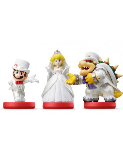 Пакет Nintendo Amiibo фигури - Bowser, Mario & Peach [Super Mario Odyssey Колекция] - 1